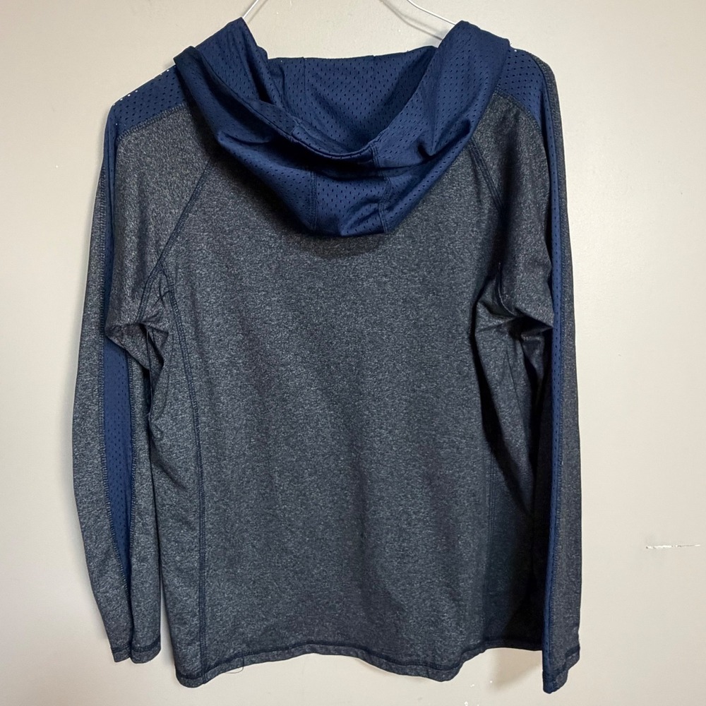 Colosseum West Virginia University WVU Quarter Zip Hoodie Womens XL Gray Navy - Picture 2 of 10